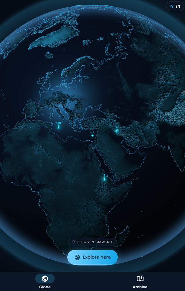Mundu — the 3D globe with a base dropped