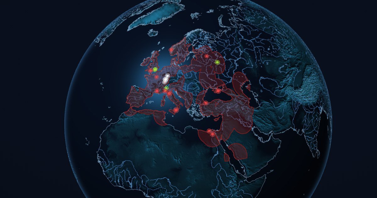 Map of The Black Death