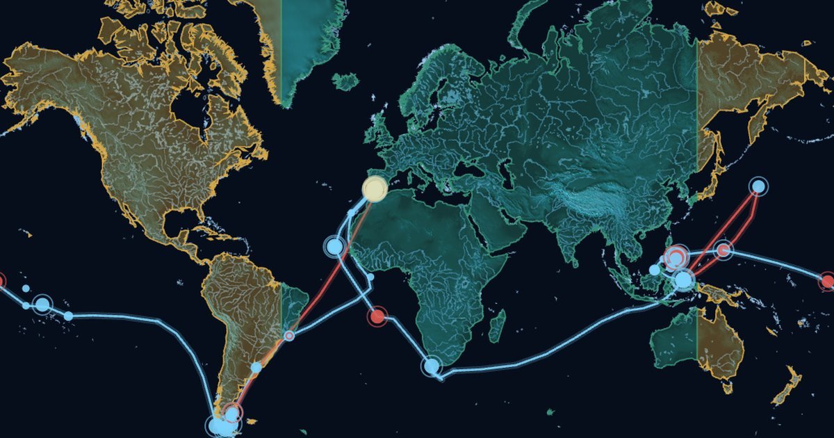Map of Magellan's Circumnavigation