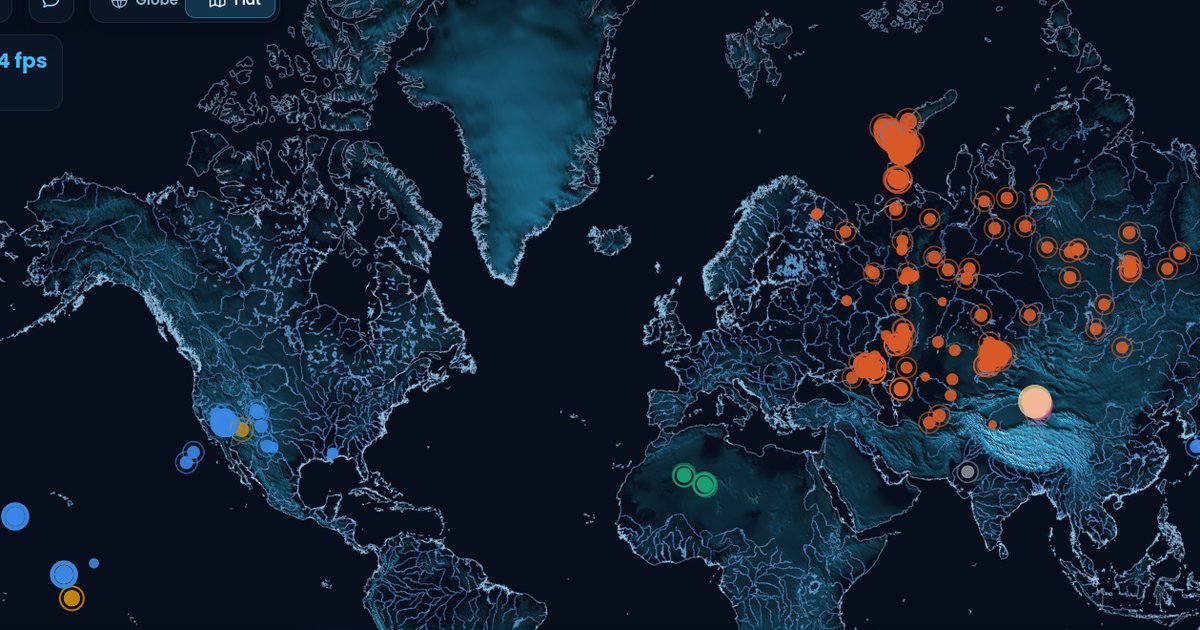 Map of Nuclear detonations