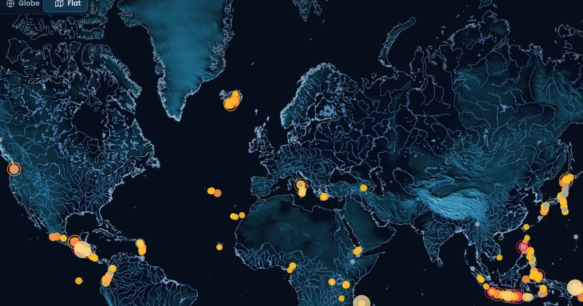 Map of Volcanic Eruptions